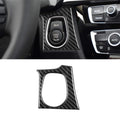 Carbon Fiber Start Stop Engine Ignition Frame Sticker (Black) K32053