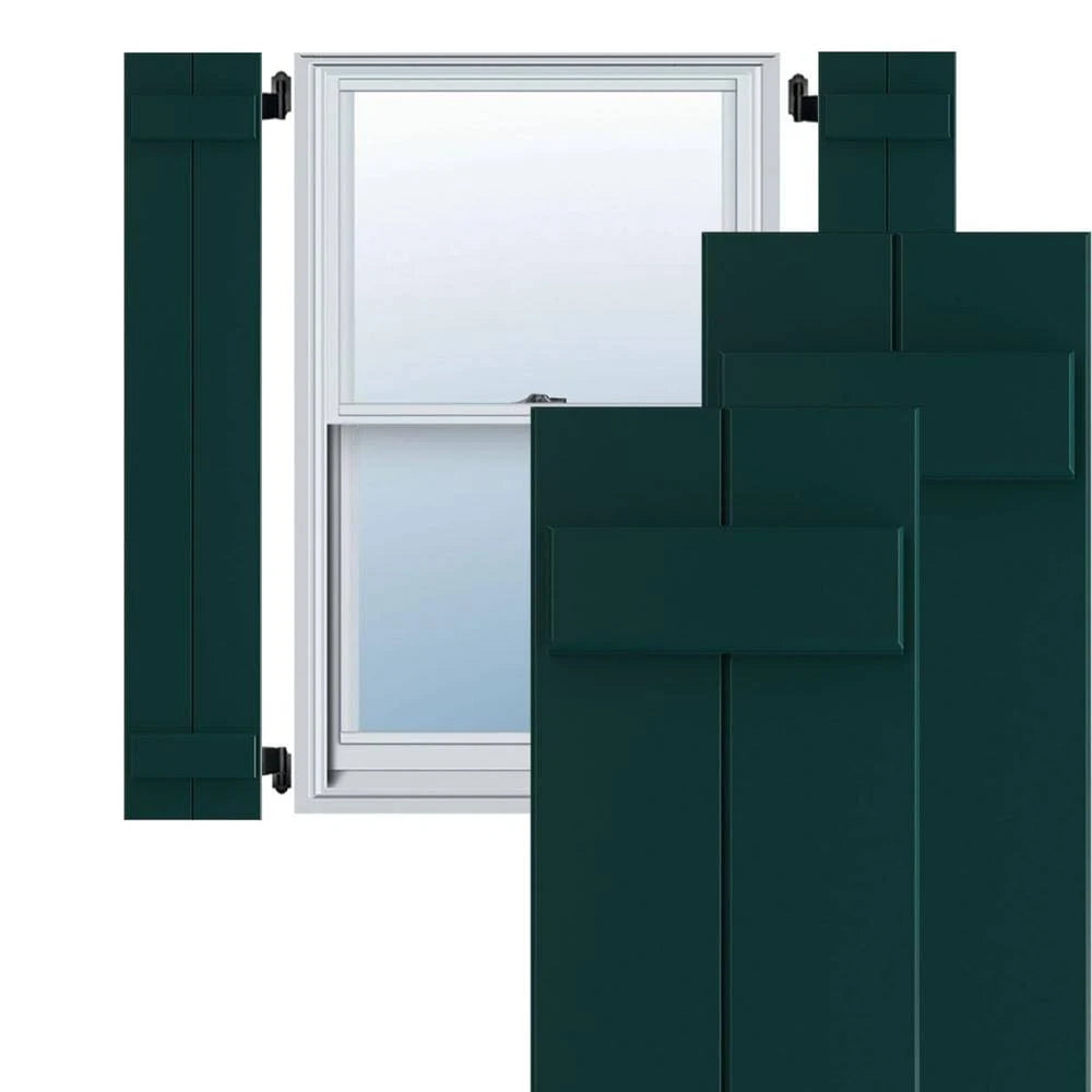 Black Composite Board-n-Batten Shutters (Per Pair) A441