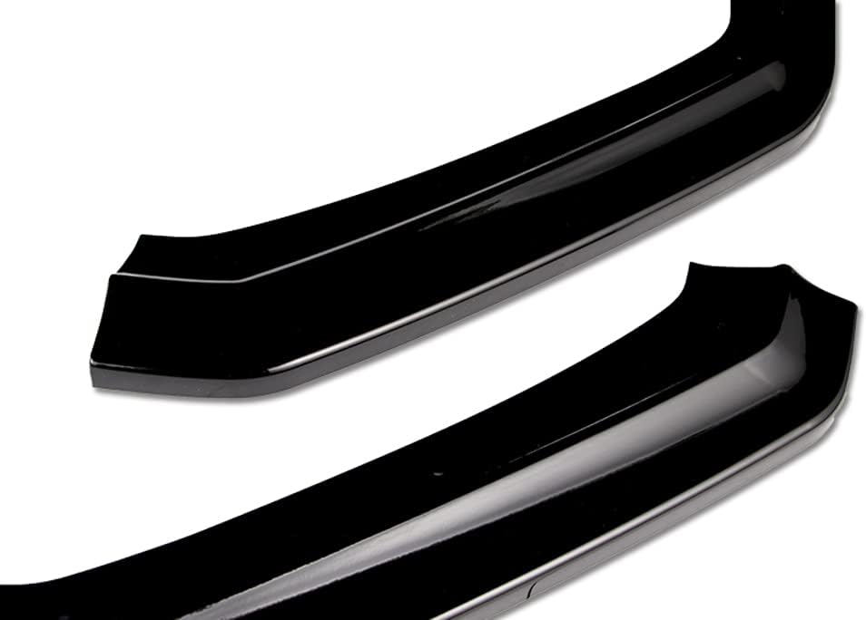 Glossy Black Front Bumper Lip Spoiler Splitter Pack of 2 V104623