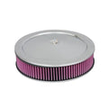 Chrome Round Air Cleaners with Reusable Filters, 5 1/8 inch Diameter L222