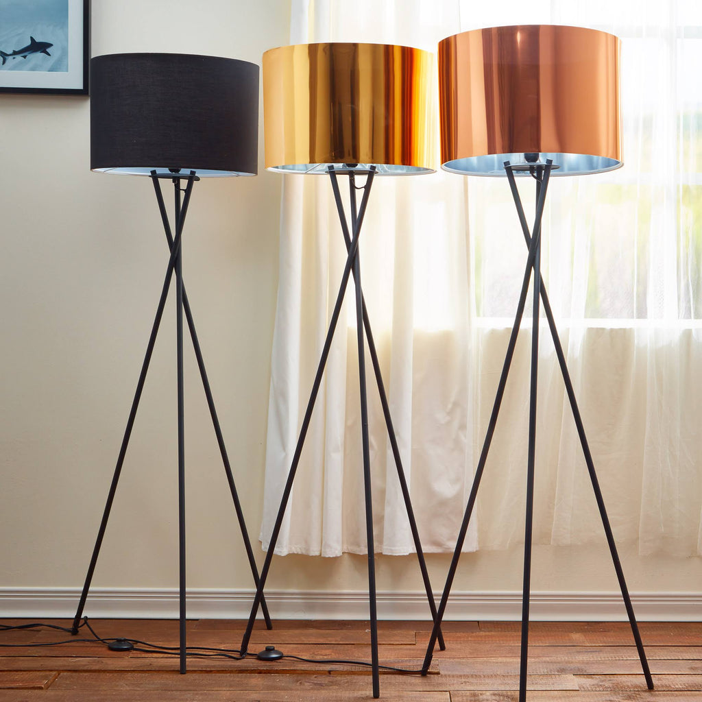 Gold Tripod Floor Lamp C85165