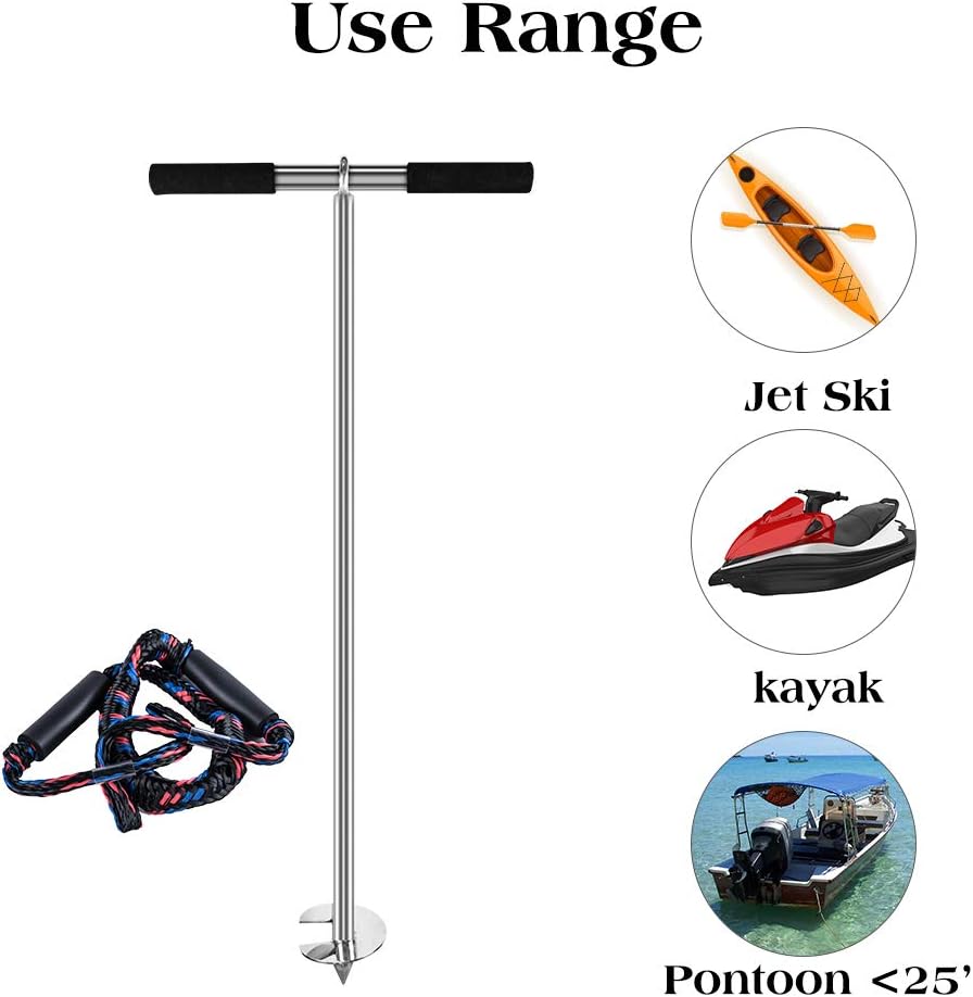 Sand Anchor with Bungee Dock Line Pack of 2 G2832