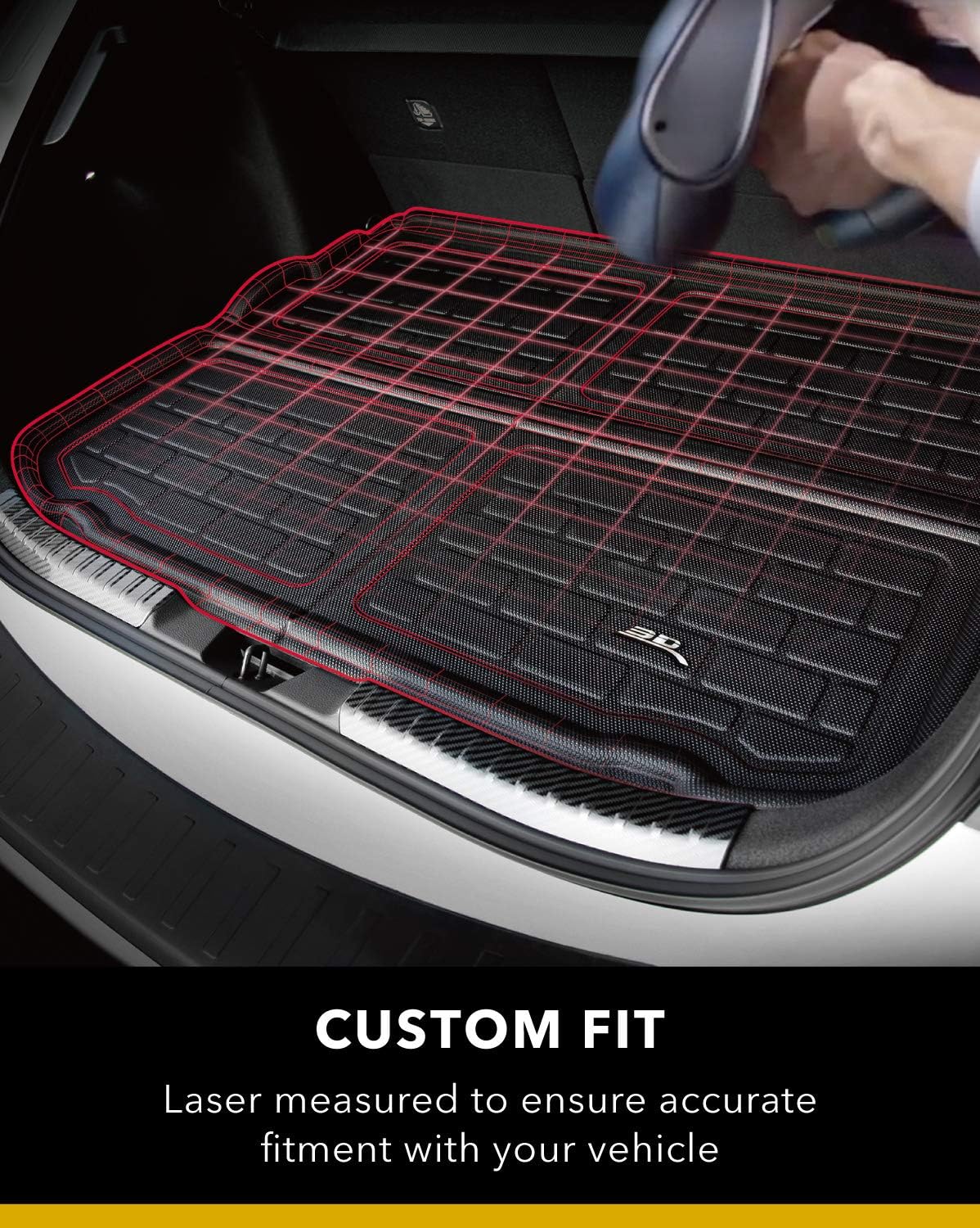 All-Weather Rear Trunk Well Mat for Tesla Model Y 7-Seat 2021 Custom Fit Cargo Liner C73973