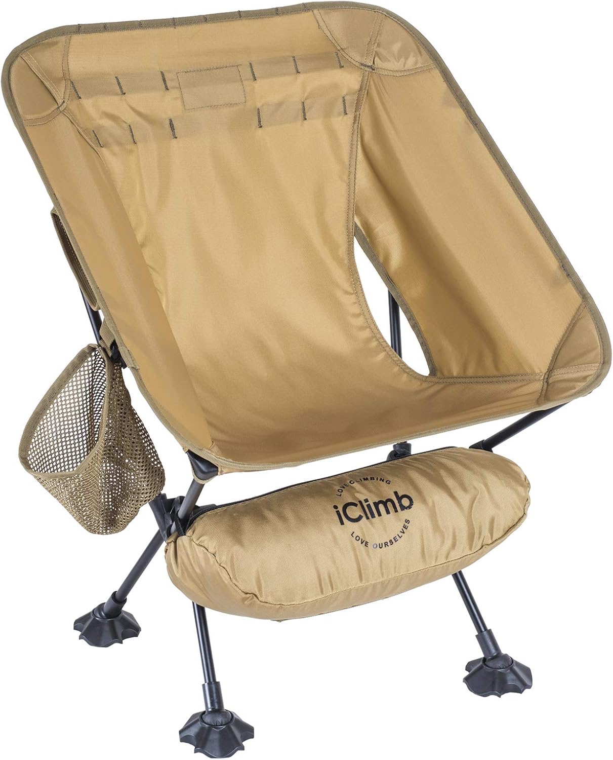 Ultralight Compact Camping Folding Beach Chair with Anti-Sinking Feet and Back Support Webbing S53197