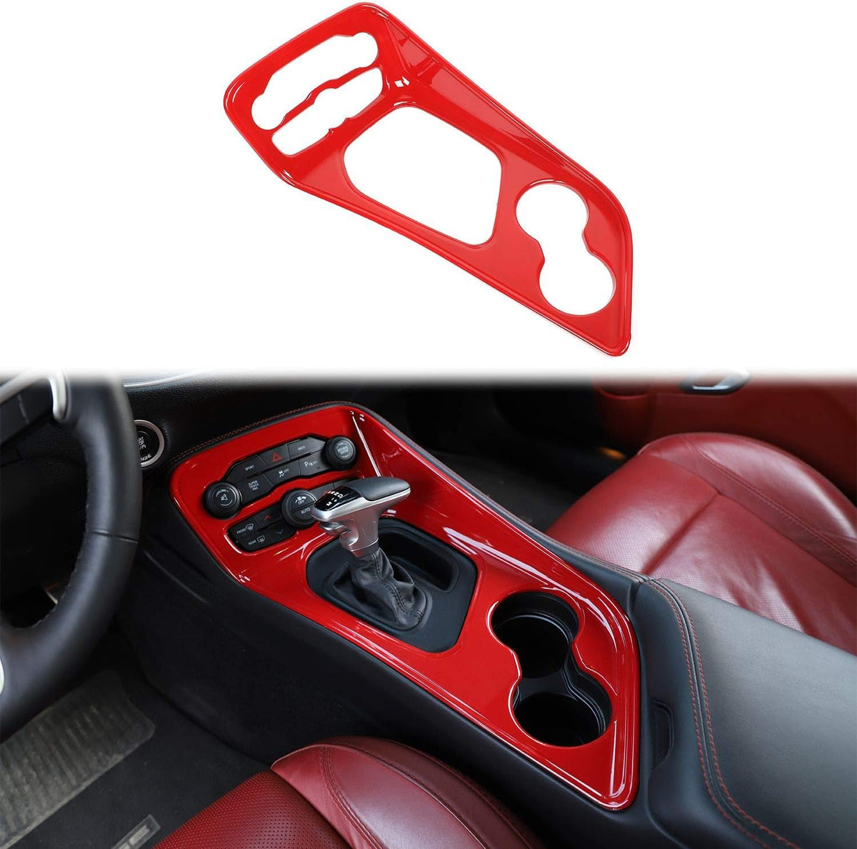 ABS Carbon Fiber Gear Shift Panel Trim Pack of 2 M163
