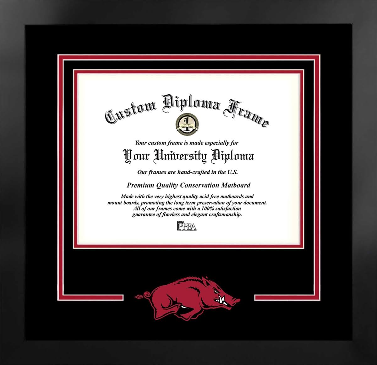 17 x 14 in. Black Frame Diploma I5467