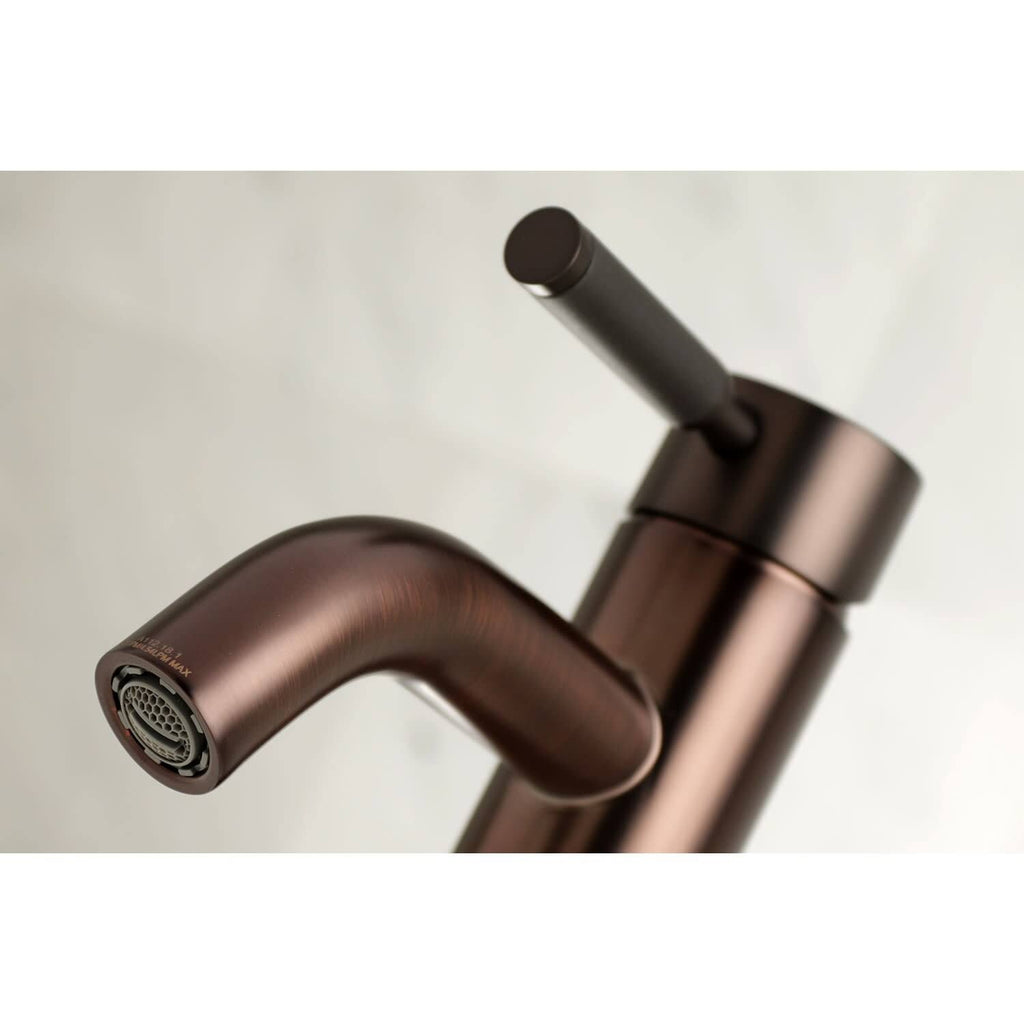 Matte Black Brushed Nickel Single-Handle Bathroom Faucet with Push Pop-Up O5271