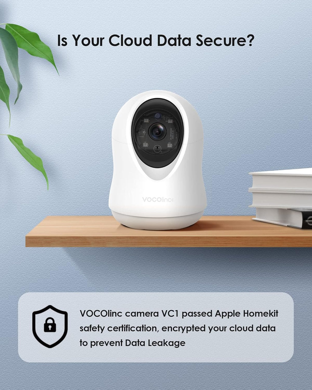 1080P Indoor Pan/Tilt Security Camera with Night Vision and 2-Way Audio R627176