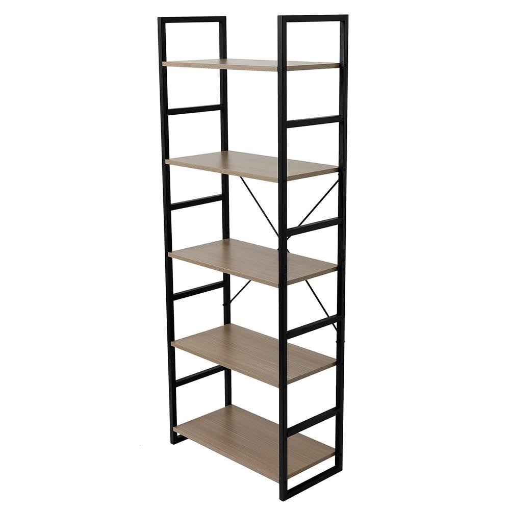 4 Tier Wood and Metal Bookcase K211096