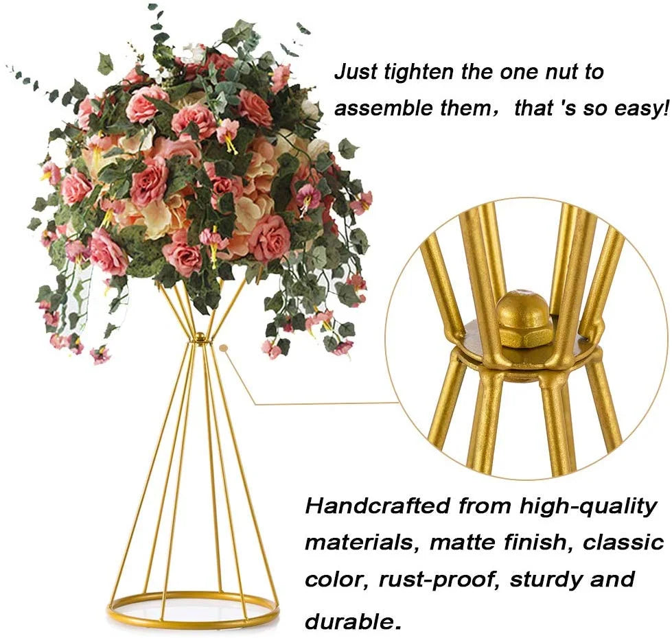 Gold Centerpiece Flower Stand 10 Pack E155680