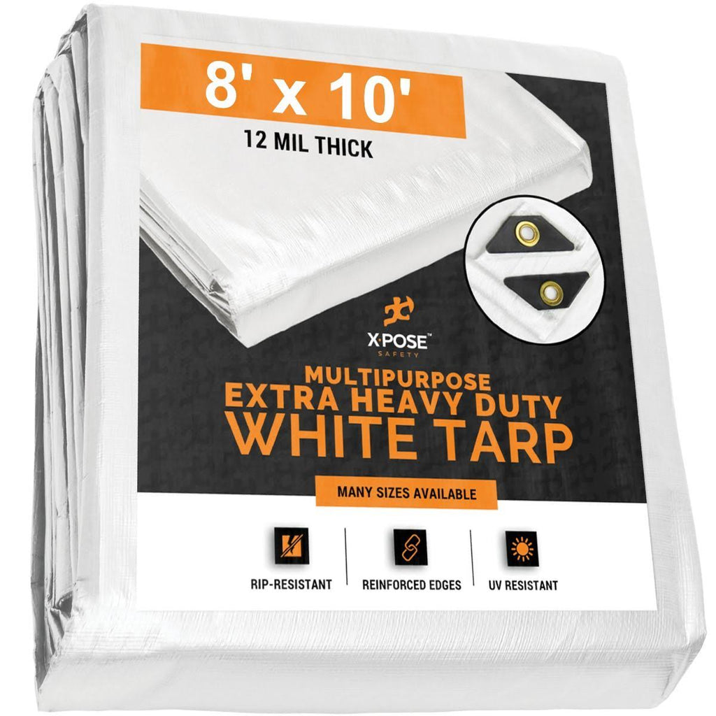 White Tarps 8' x 10' Case of 8 E974380