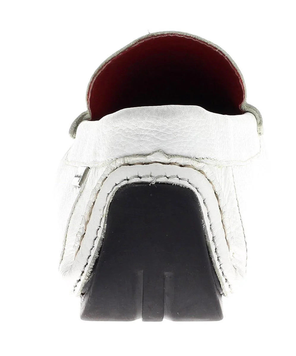 White Leather Comfort Shoes U2420