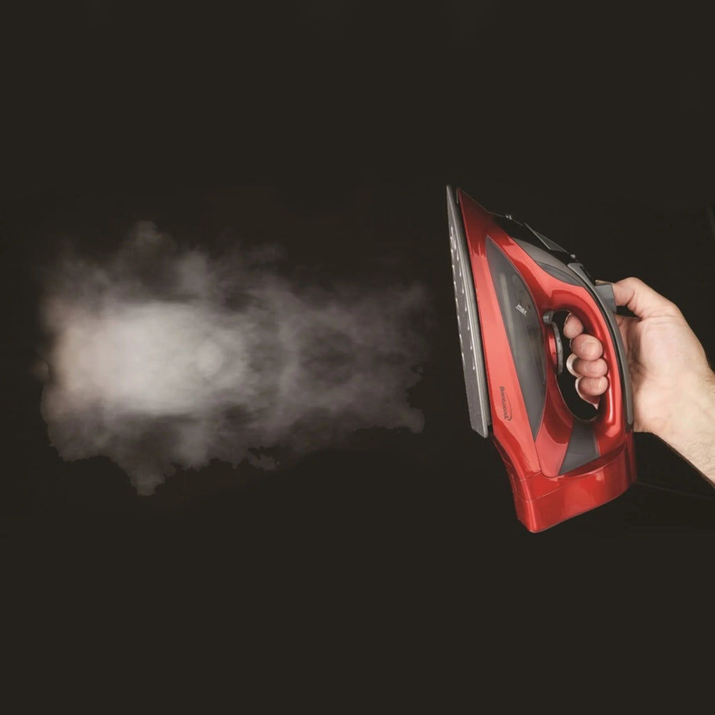 Red Steam Iron with Auto Shutoff S529056