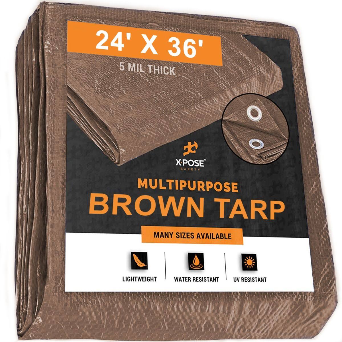 Brown Poly Tarps 24 x 36 - Case of 2 V391