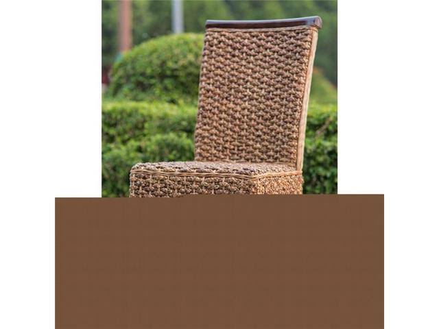 Bunga Hyacinth Weave Dining Chair with Mahogany Hardwood Frame D44446