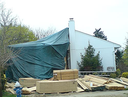 Heavy-Duty 8-mil Reversible Green/Silver Poly Tarp E75155