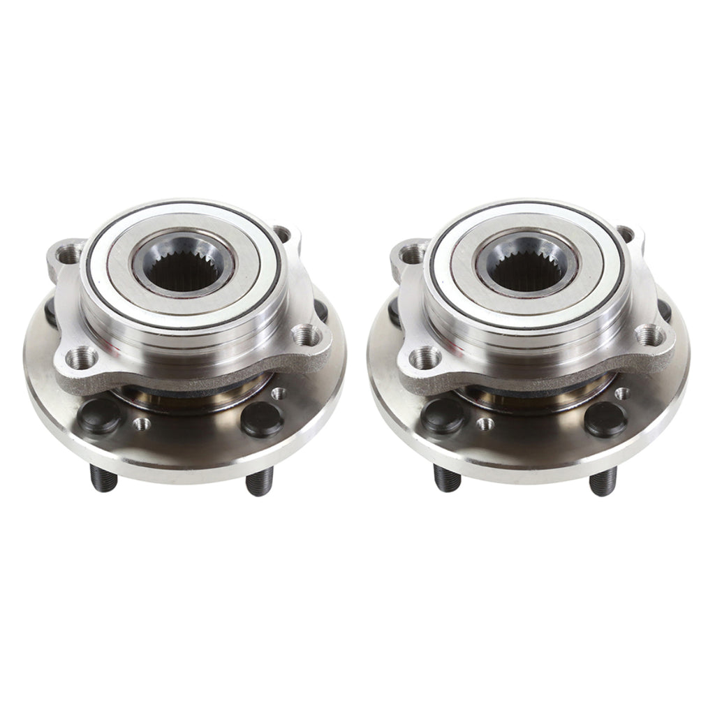 Front Wheel Bearing Hubs Drilled Slotted Rotors Silver Ceramic Pads Kit E9365