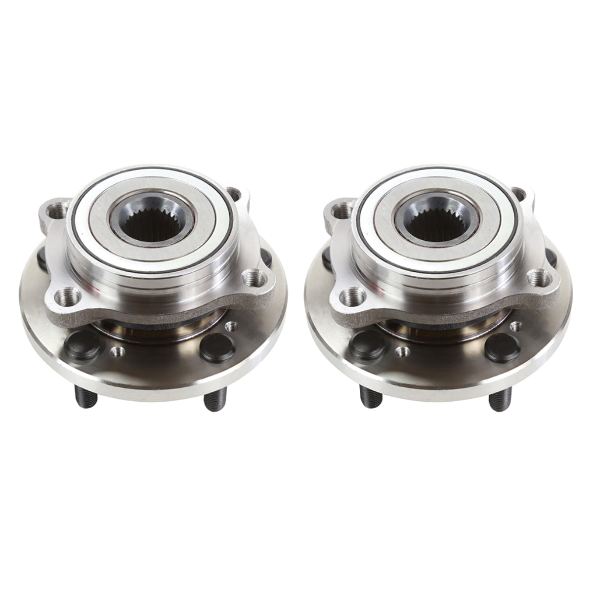 Front Wheel Bearing Hubs Drilled Slotted Rotors Silver Ceramic Pads Kit E9365