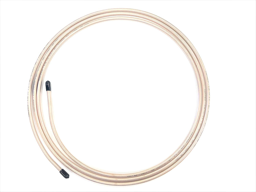 25 Feet 1/4" Copper Nickel Brake Line Tubing Pack of 2 W127