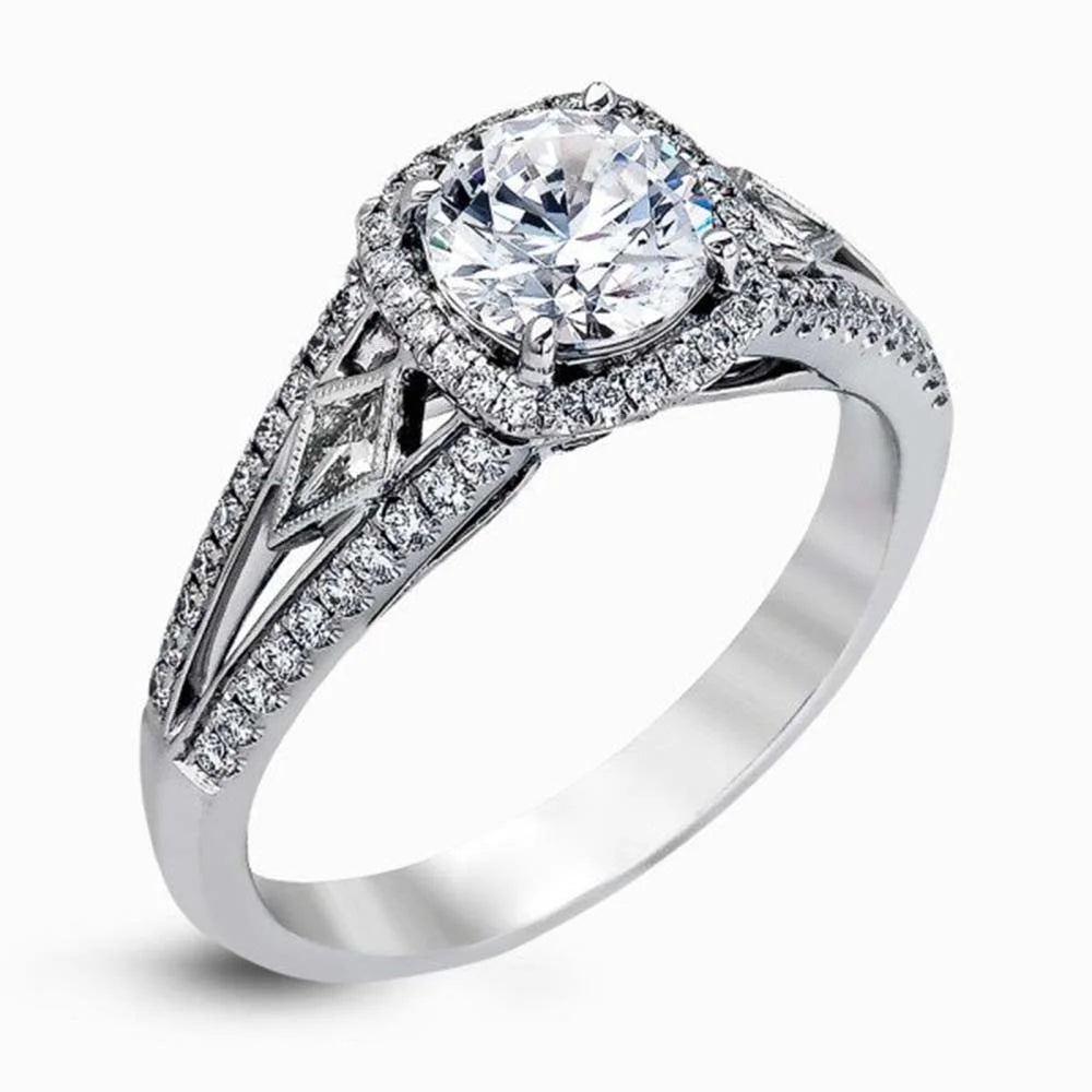 14k White Gold Diamond Ring L37151