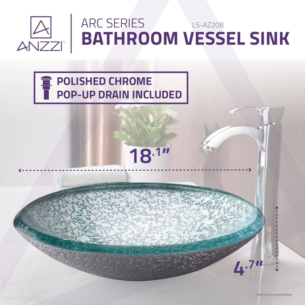 Clear Glass Vessel Sink V374362