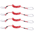 4pcs RV Trailer Breakaway Brake Cable Spring Towing Coiled Wire Extend to 6ft Strap E32523