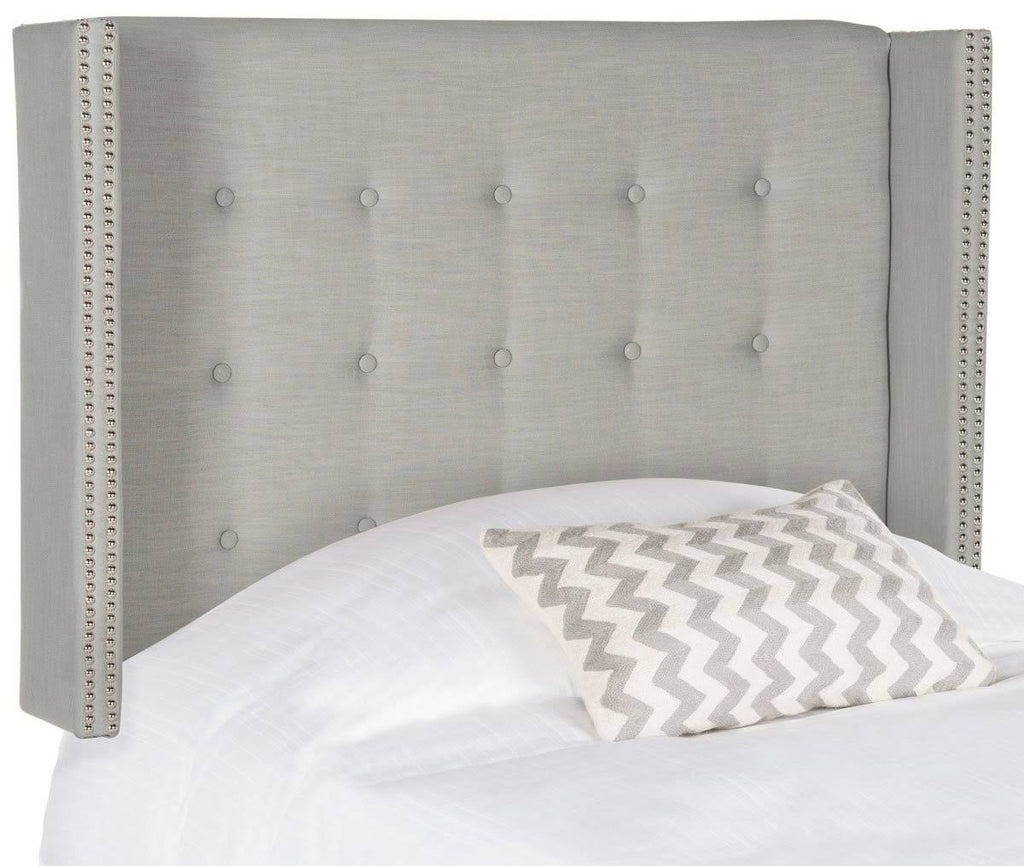 Queen Linen Tufted Winged Headboard O21519