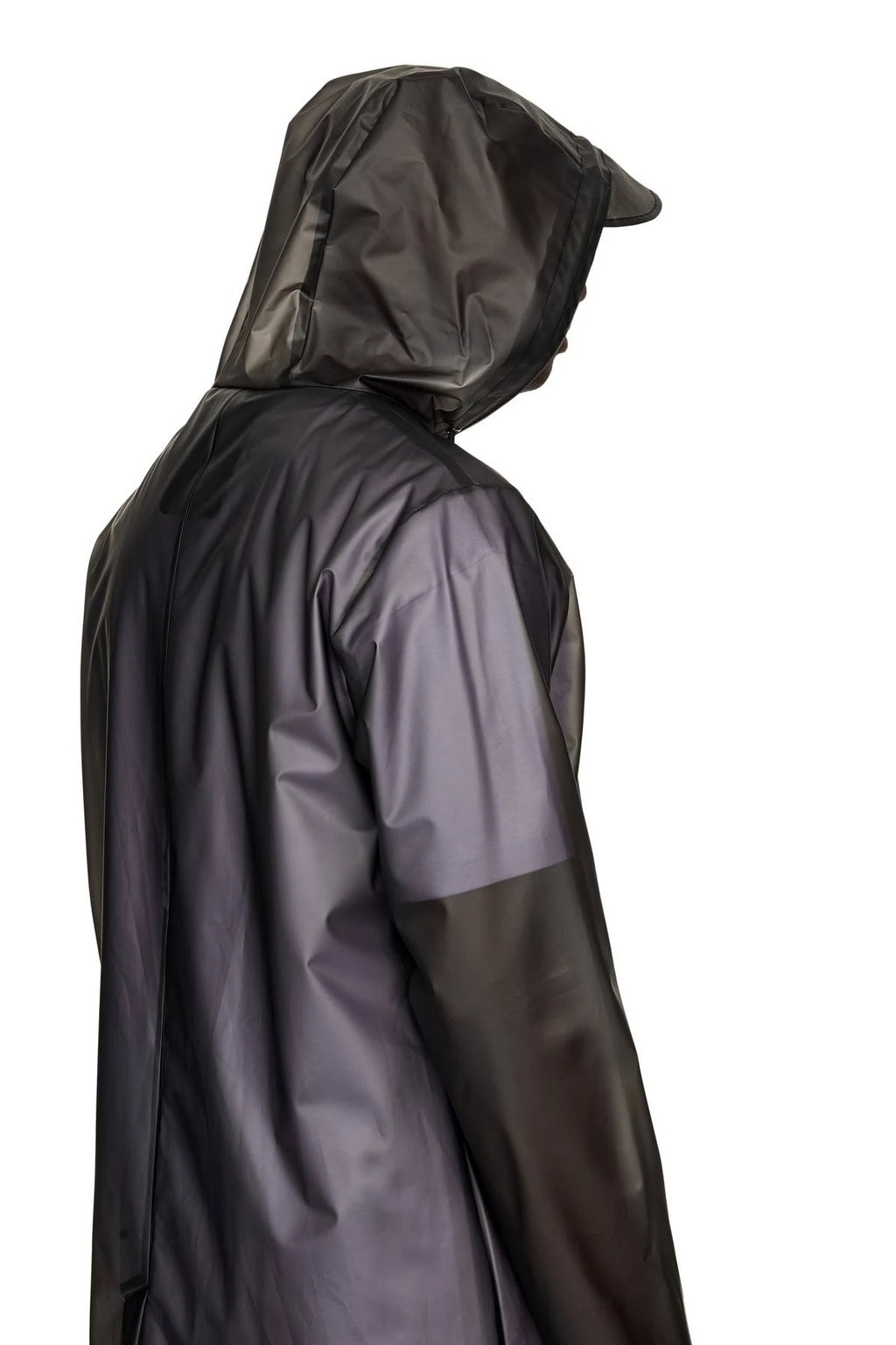 Foggy Black Hooded Coat S3123