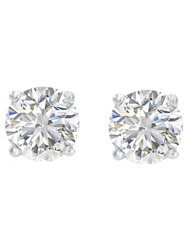 14K White Gold Diamond Stud Earrings C509370