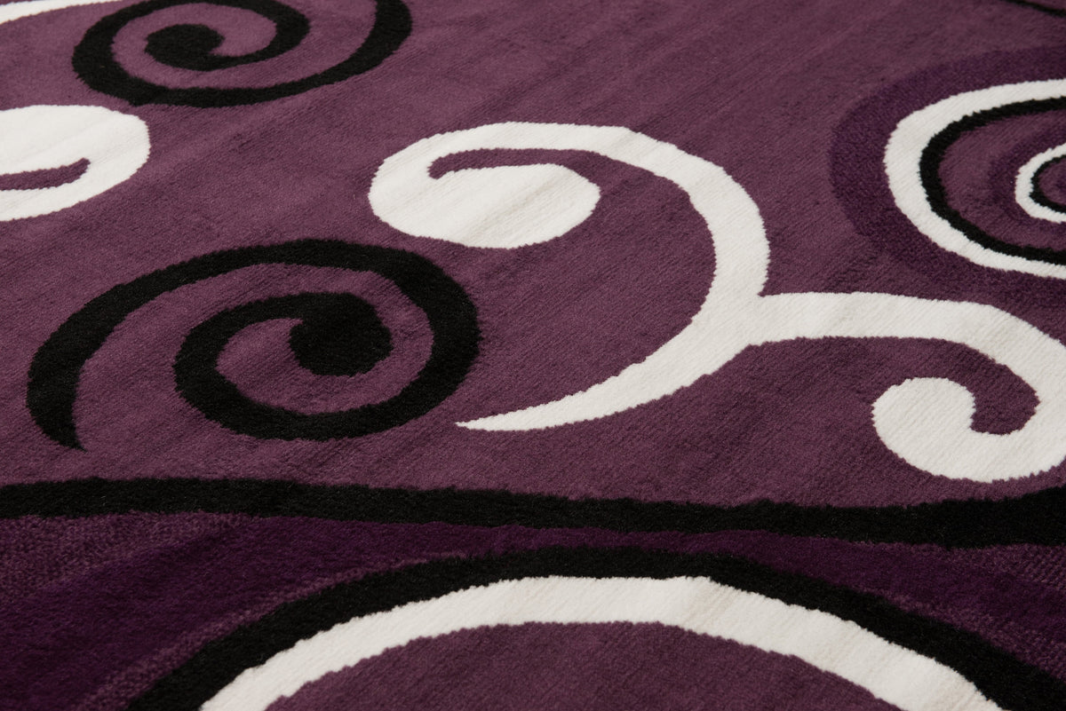 Plaza Gabriela Runner Rug, Geometric Pattern, Plum, 2'3 X 7'2" R6789