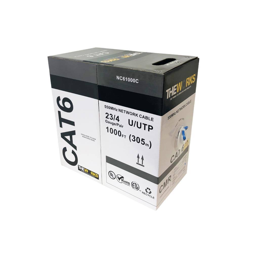Cat 6 1000 ft. Blue U/UTP CMR Cable X27947
