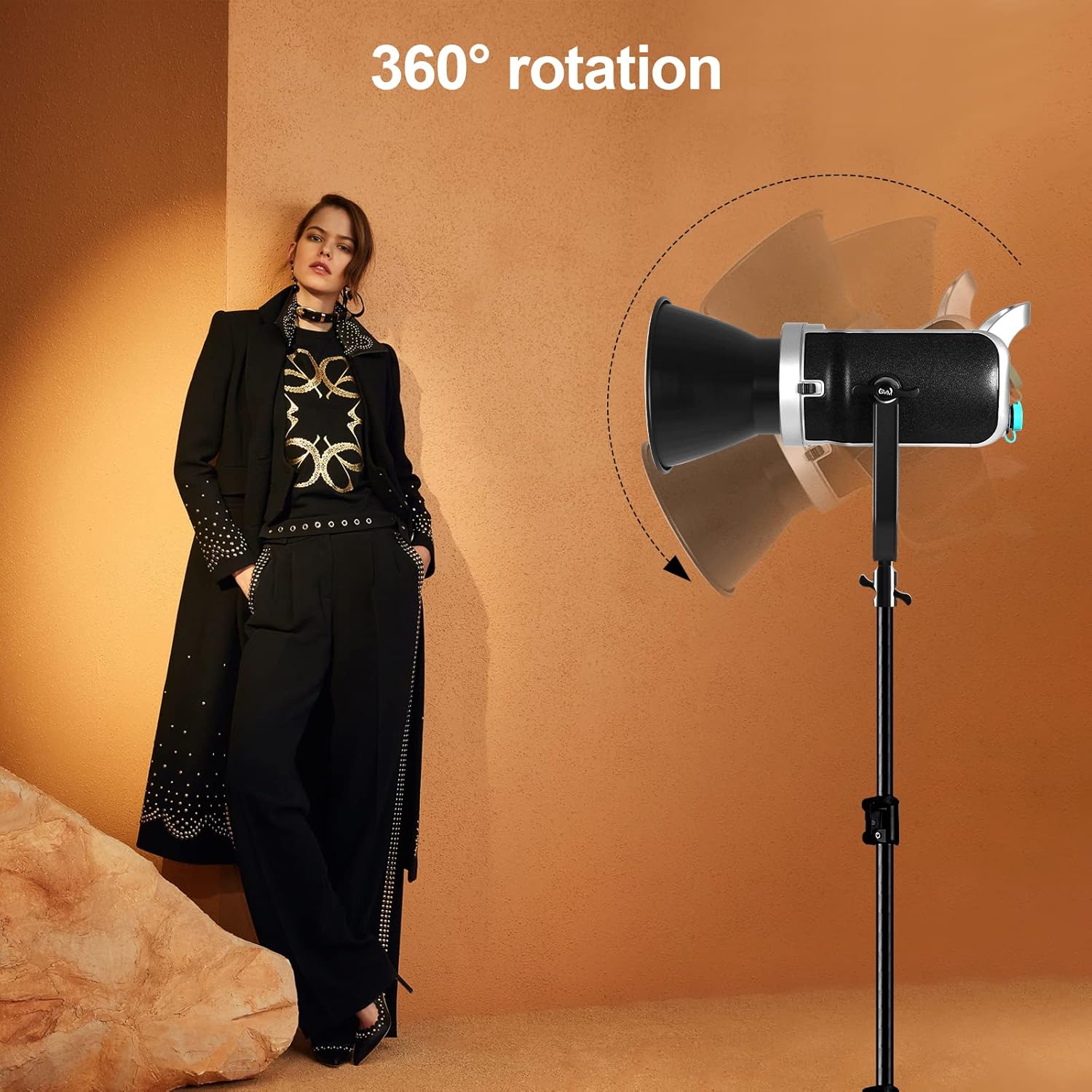 200W Bi-Color LED Video Light with Softbox M453