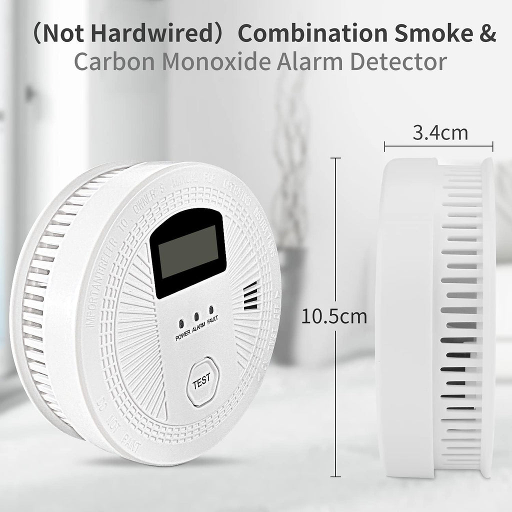 3 Pack Smoke and Carbon Monoxide Detector with LCD Display K792188