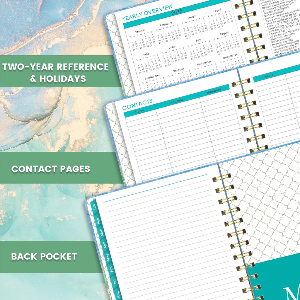 2025 Weekly and Monthly Hardcover Planner, 6.4" x 8.5" J85848