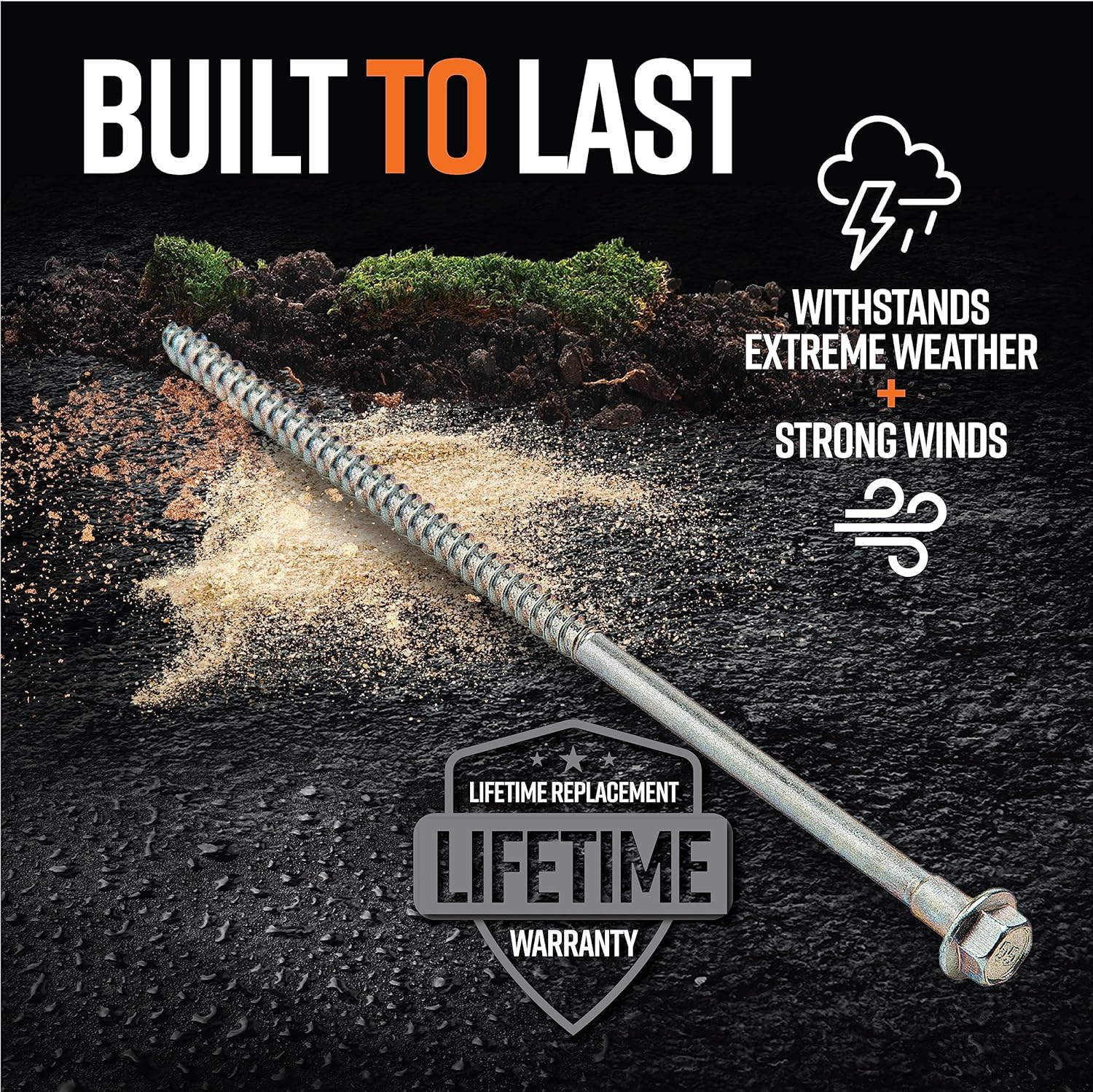 11 Inch Heavy Duty Screw-In Ground Anchors, 12 Pack I595859