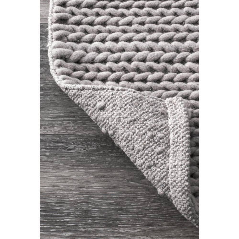 Light Gray 3 ft. x 10 ft. Woolen Runner L5963