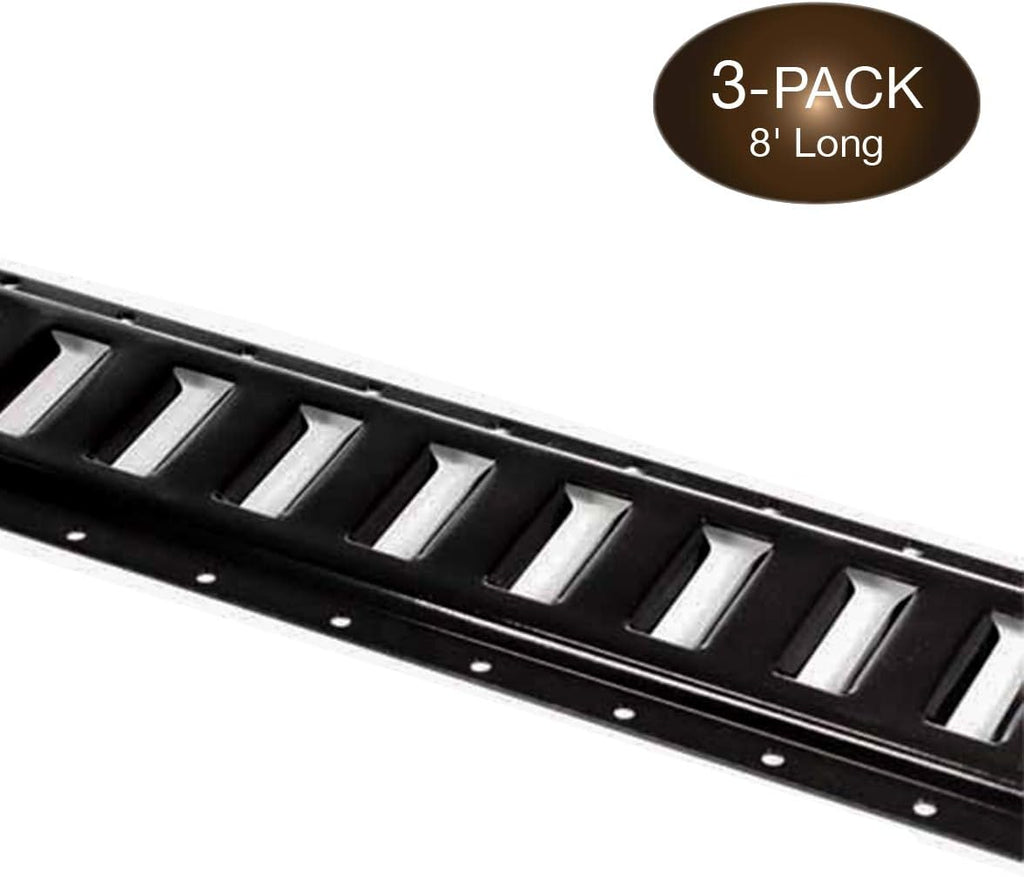 Two 8-ft Powder-Coated Steel E-Track Tie-Down Rails, Pack of 2 E996