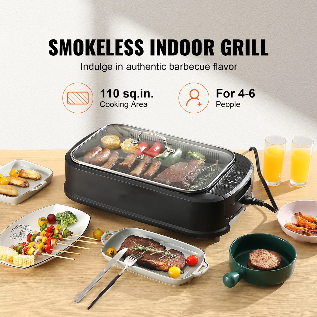 Smokeless Indoor BBQ Grill 1500W Nonstick C19761