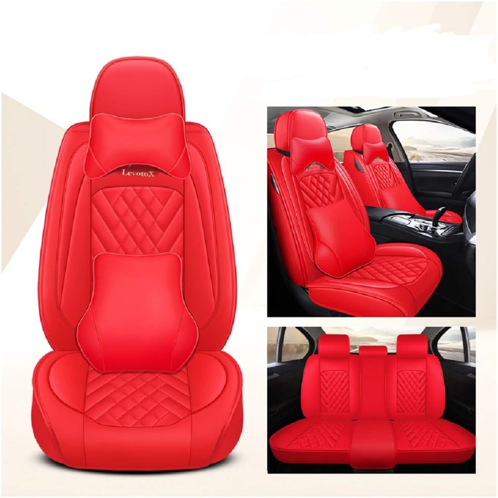 Black-Pink 5 Seats Full Set Car Seat Covers F440663