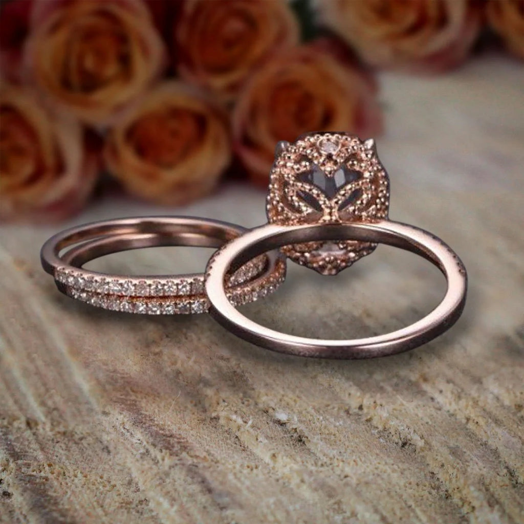 Trio Ring Set in 10k Rose Gold C8096