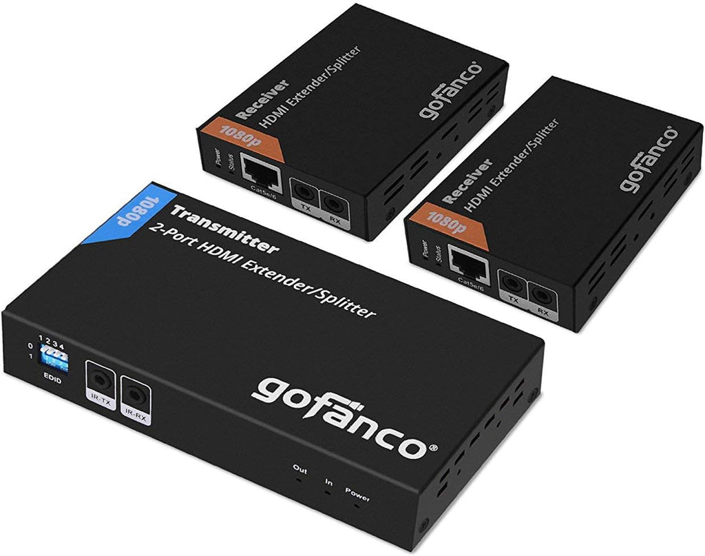 1x4 HDMI Extender Splitter 1080p Over Ethernet Cable with HDMI Loopout R7819