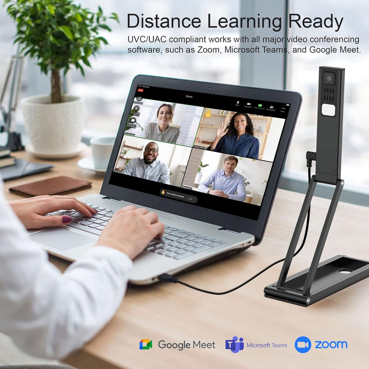 13MP 4K Document Camera with AF Lens, Built-in Mic & LED Light E783