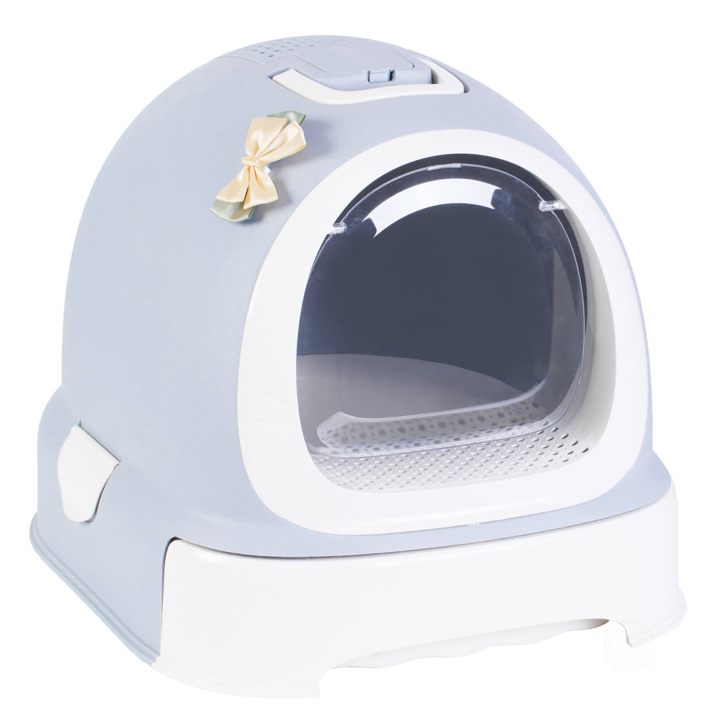 Fully Enclosed Hooded Litter Pan with Front Entry, Cat Litter Scoop Included V593