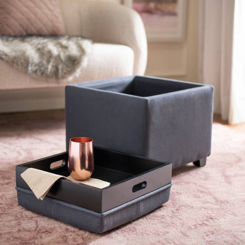 Charcoal Single Tray Ottoman I6064