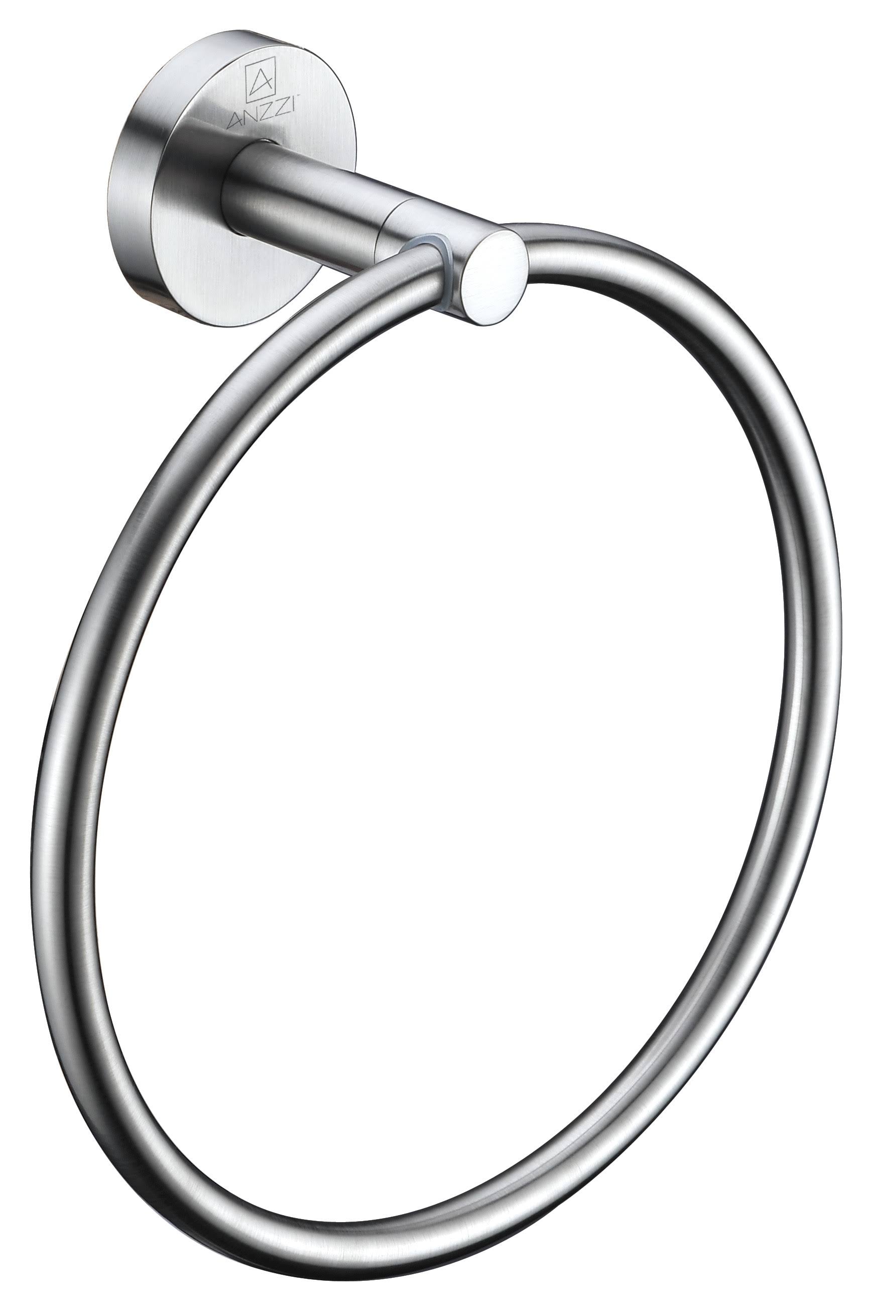 Brushed Nickel Towel Ring E33491