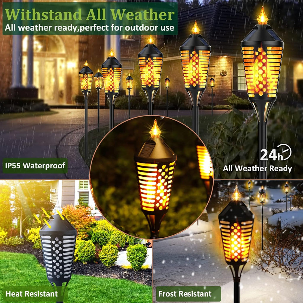 40 Outdoor Waterproof Solar Torch Lights, 6 Pack K5312