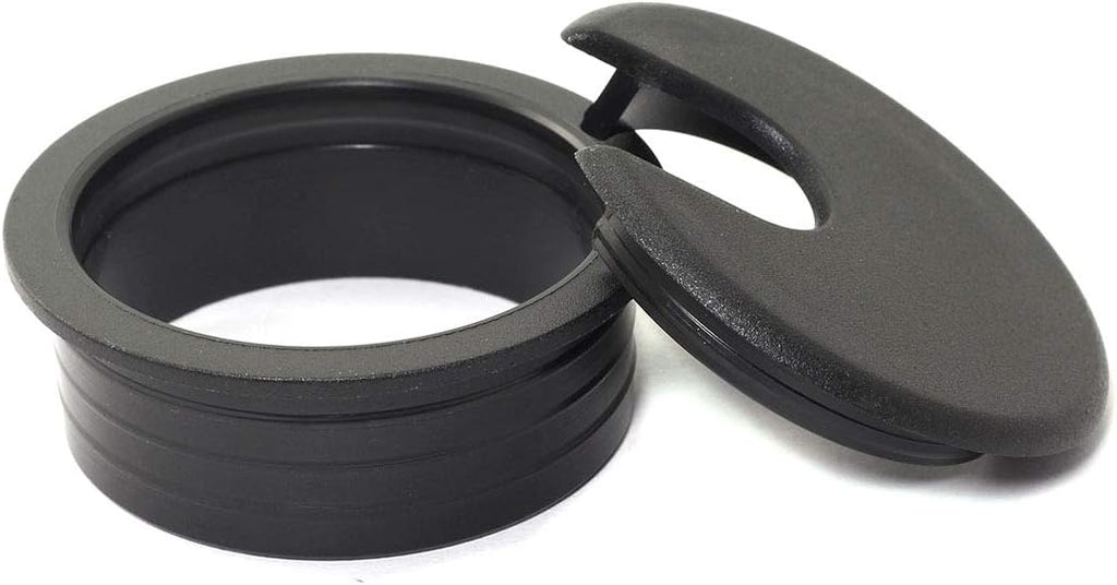 Black 2pcs 1-3/4 inch Desk Wire Cord Cable Grommets Hole Cover Plastic U443