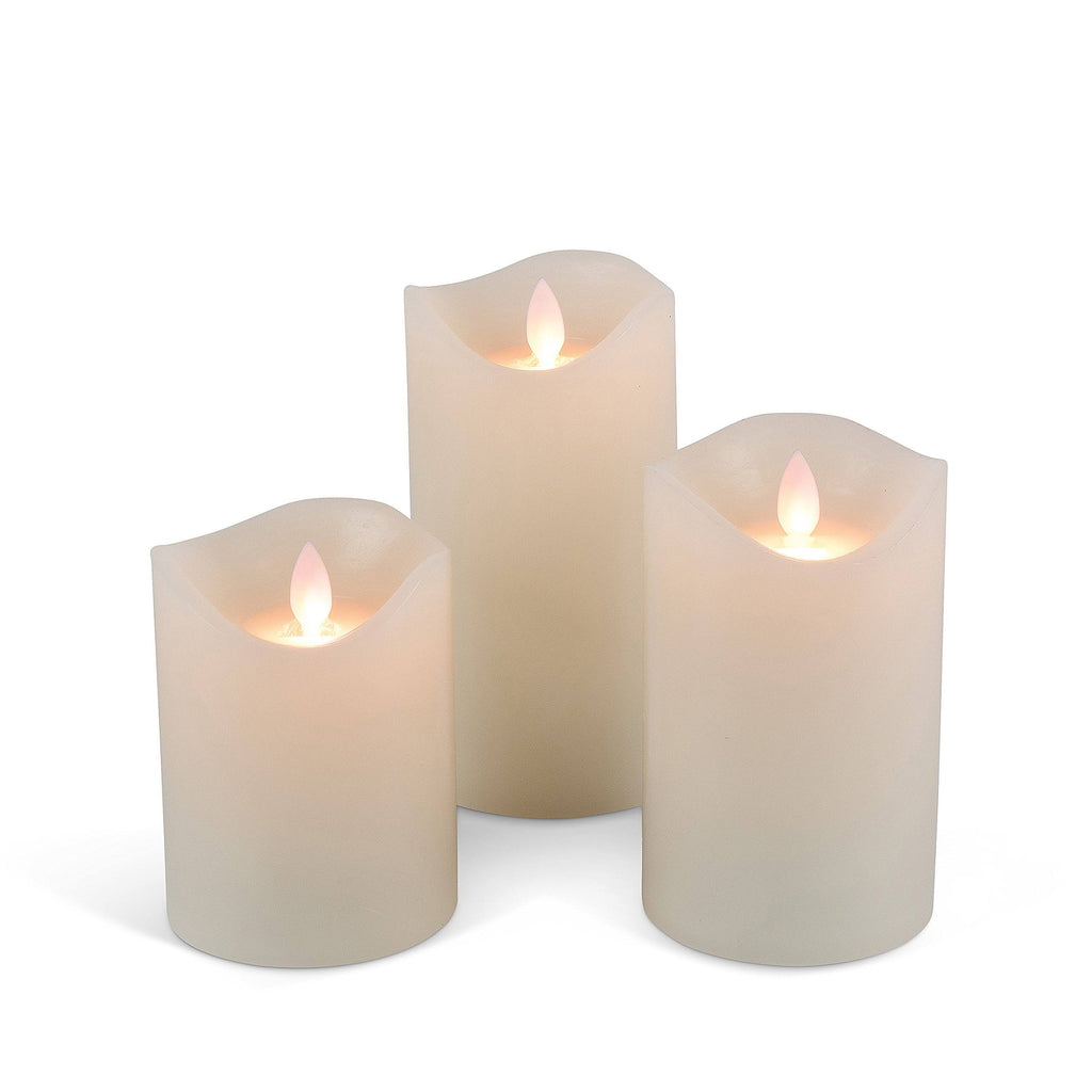 Set of 3 Flameless LED Wax Candle Light with Timer A94054