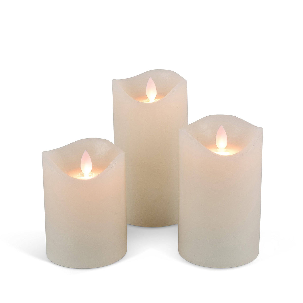 Set of 3 Flameless LED Wax Candle Light with Timer A94054