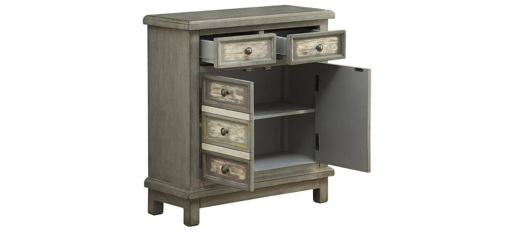Grey Two Drawer Two Door Cabinet F614
